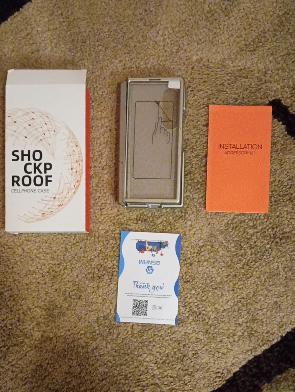 Samsung Galaxy Z Fold Cellphone Case with Screen Protector - Clear/Gray